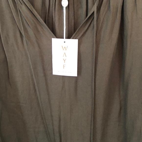 WAYF Olive Blouse - Picture 2 of 2
